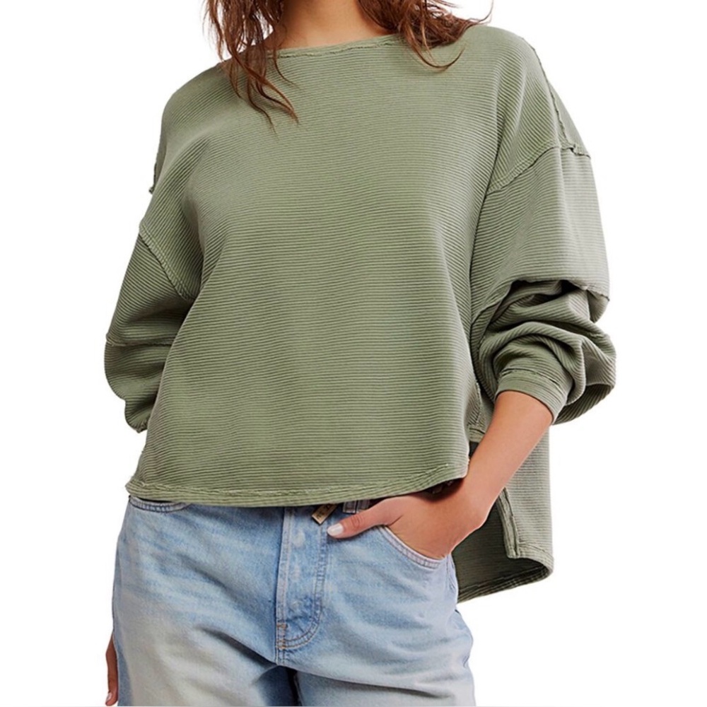 Free People Oil Green Women's Sweatshirt